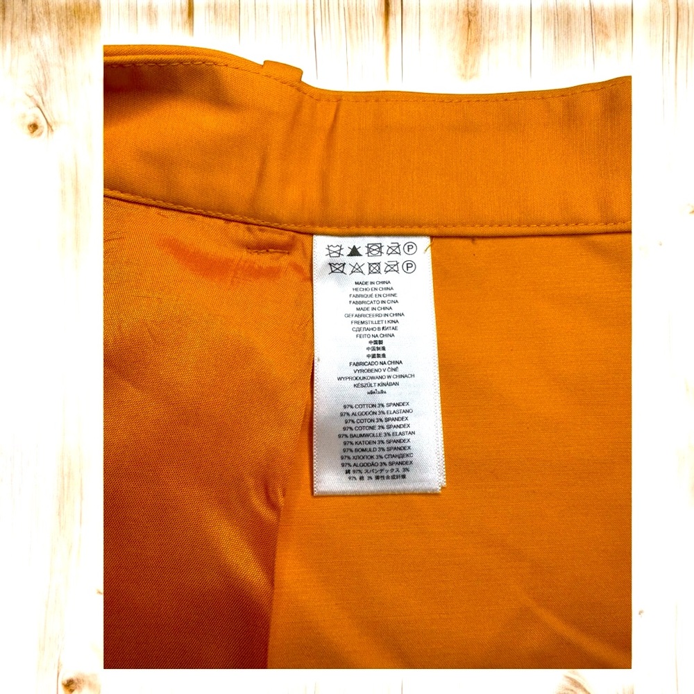 Michael Kors 🩳 Sz 4 Orange High Waist Tailored Shorts EUC - Picture 6 of 6